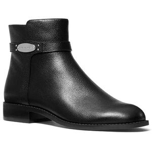 Black Finley Flat Bootie by MICHAEL Michael Kors
